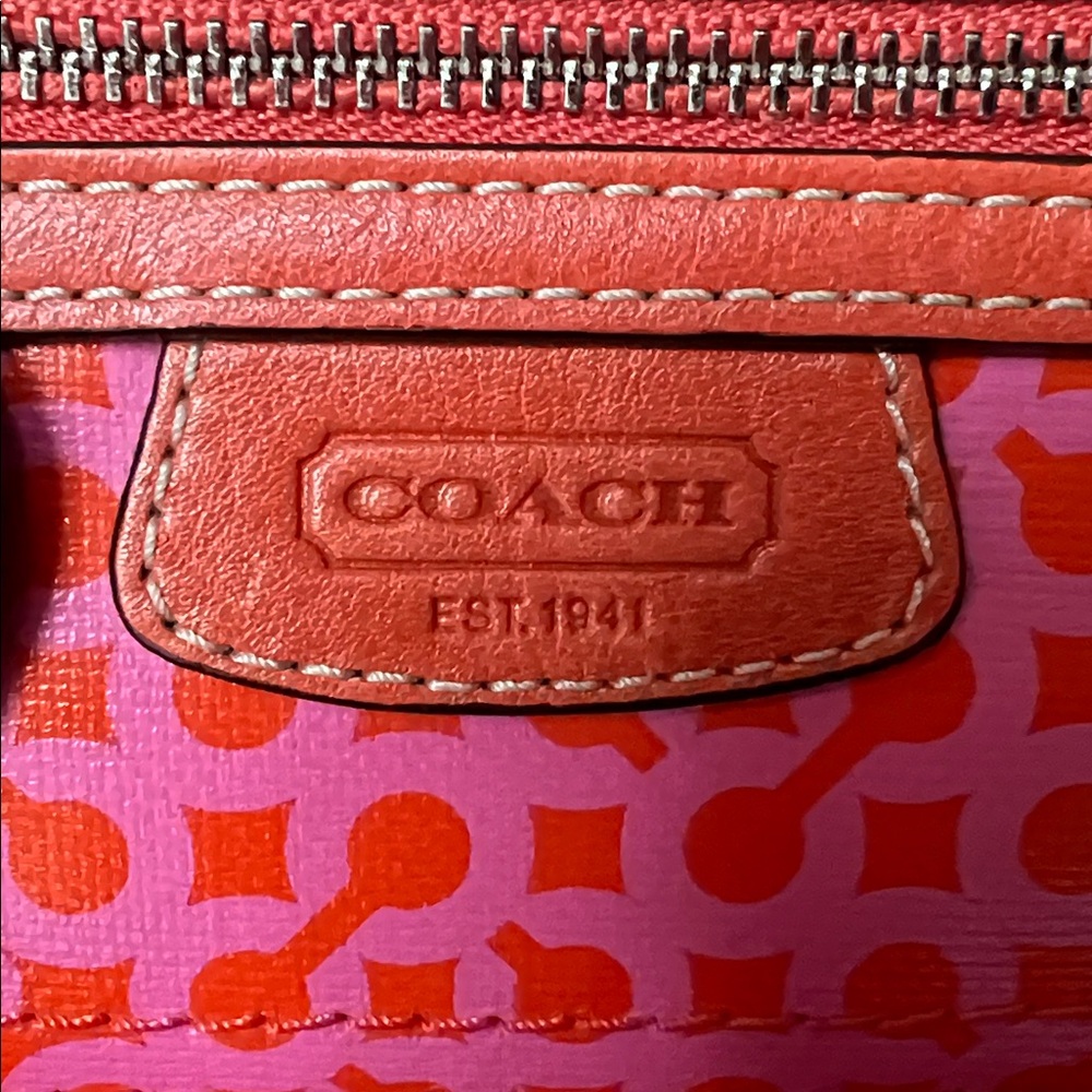 Coach Poppy Op Art Jewelry Pouch-Like New - Picture 3 of 16